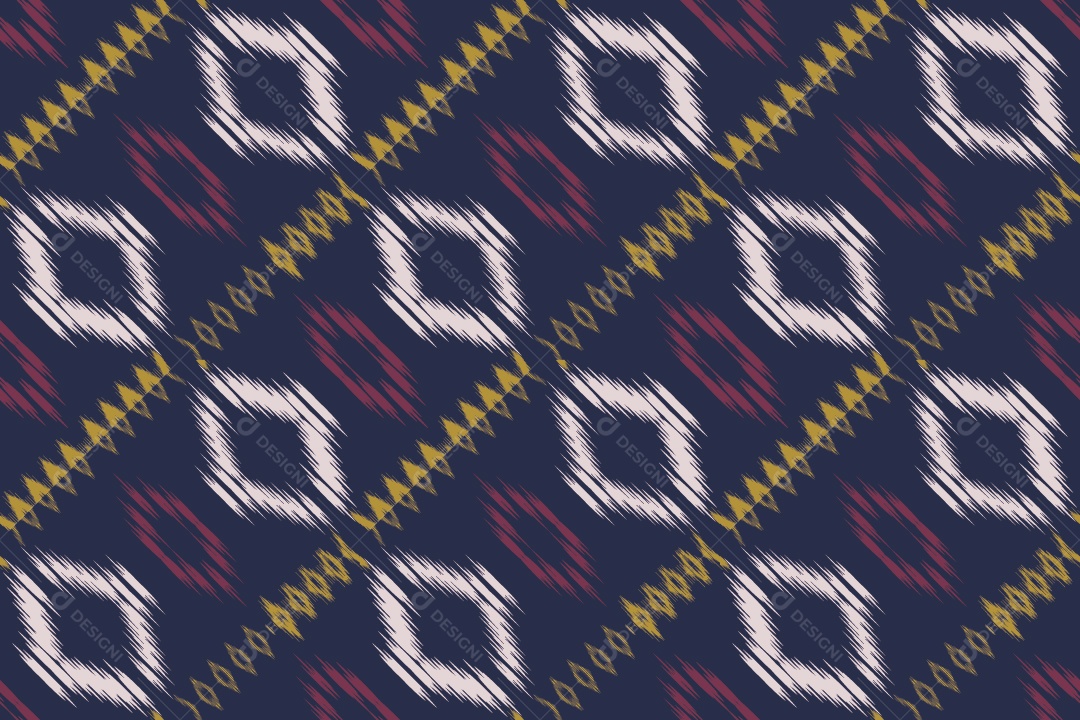 Padrão Tribal Tradicional Colorido Ilustração Vetor EPS