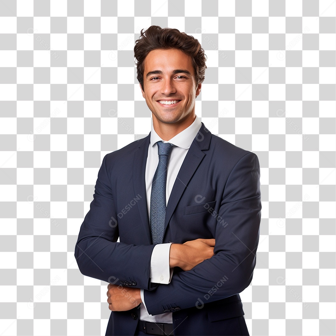 Homem Empresário de Terno PNG Transparente