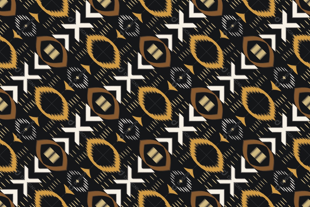 Ilustração Colorida de Padrão sem Emenda de Origem Étnica Tribal Vetor EPS