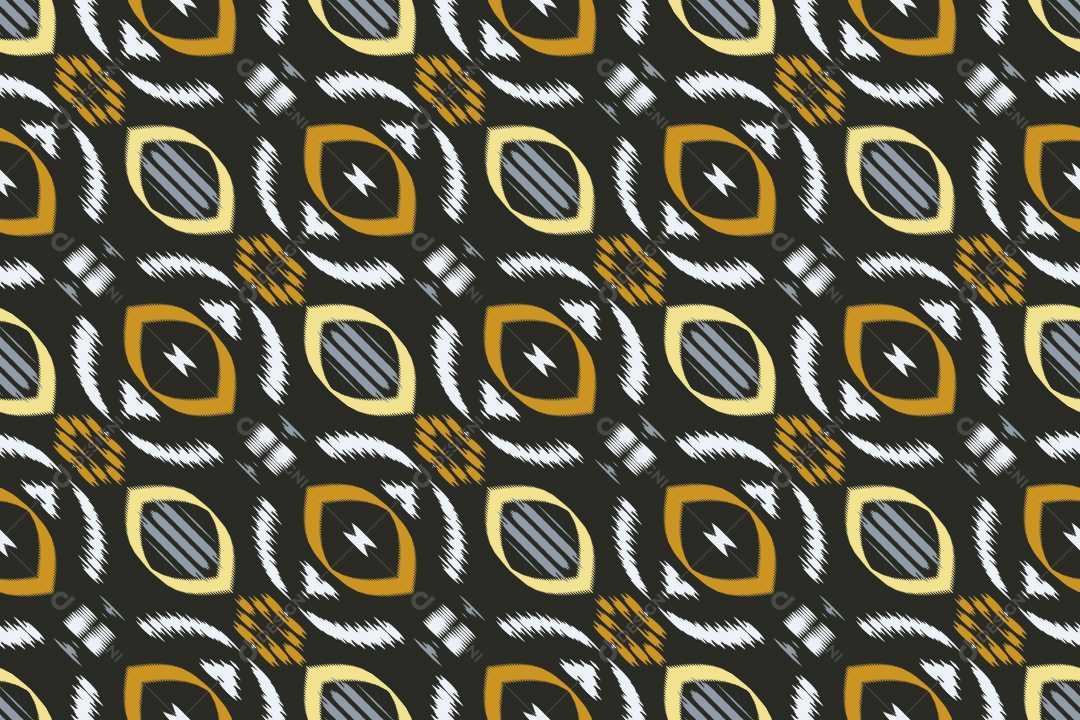 Ilustração Colorida de Padrão sem Emenda de Origem Étnica Tribal Vetor EPS