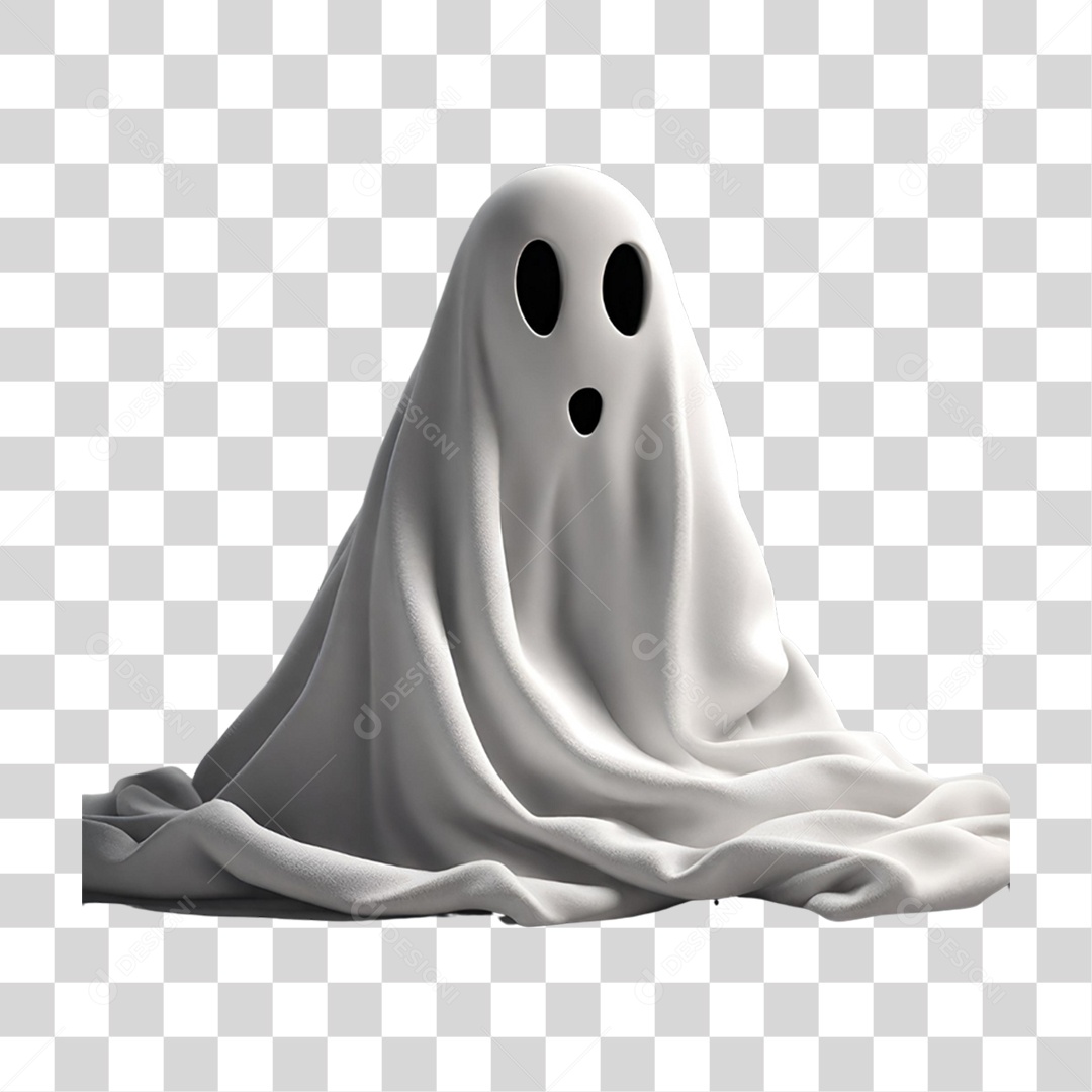 Fantasminha Halloween PNG Transparente