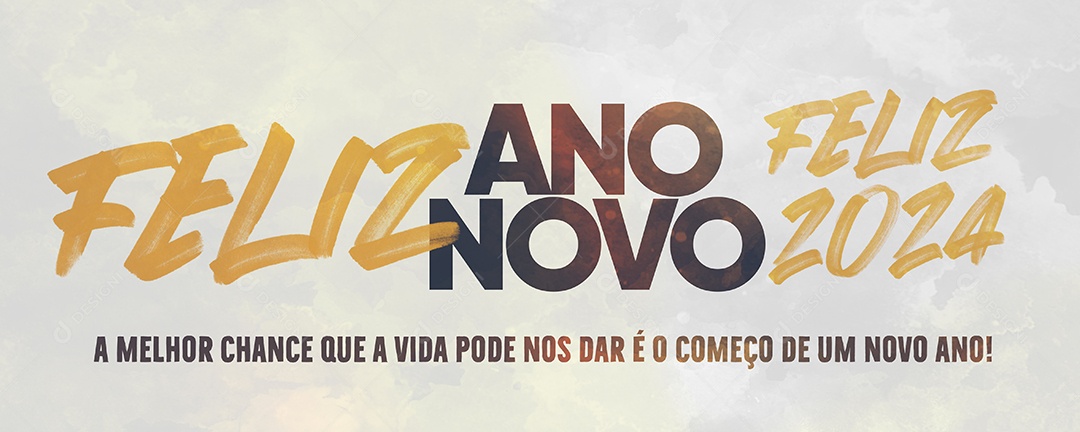 Banner Começo De Um Novo Ano Feliz Ano Novo 2024 Social Media PSD Editável