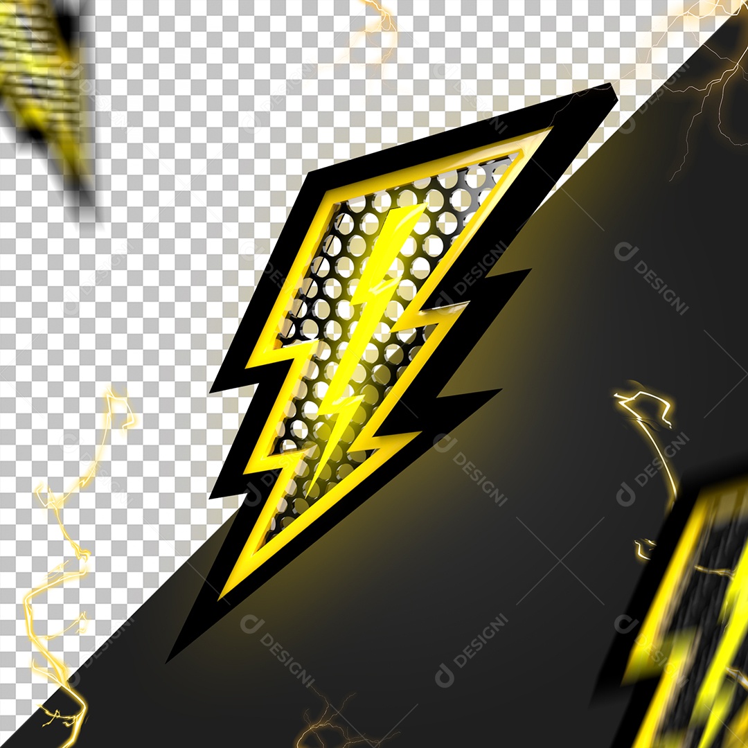 Elemento 3D Raio Para Composição PSD