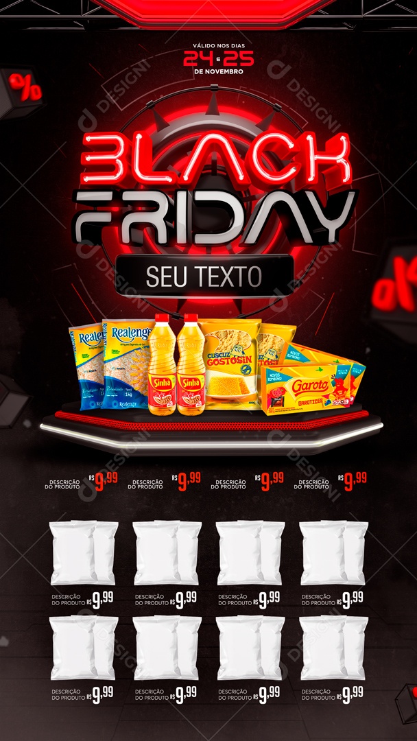 Social Media Story Encarte Black Friday PSD Editável