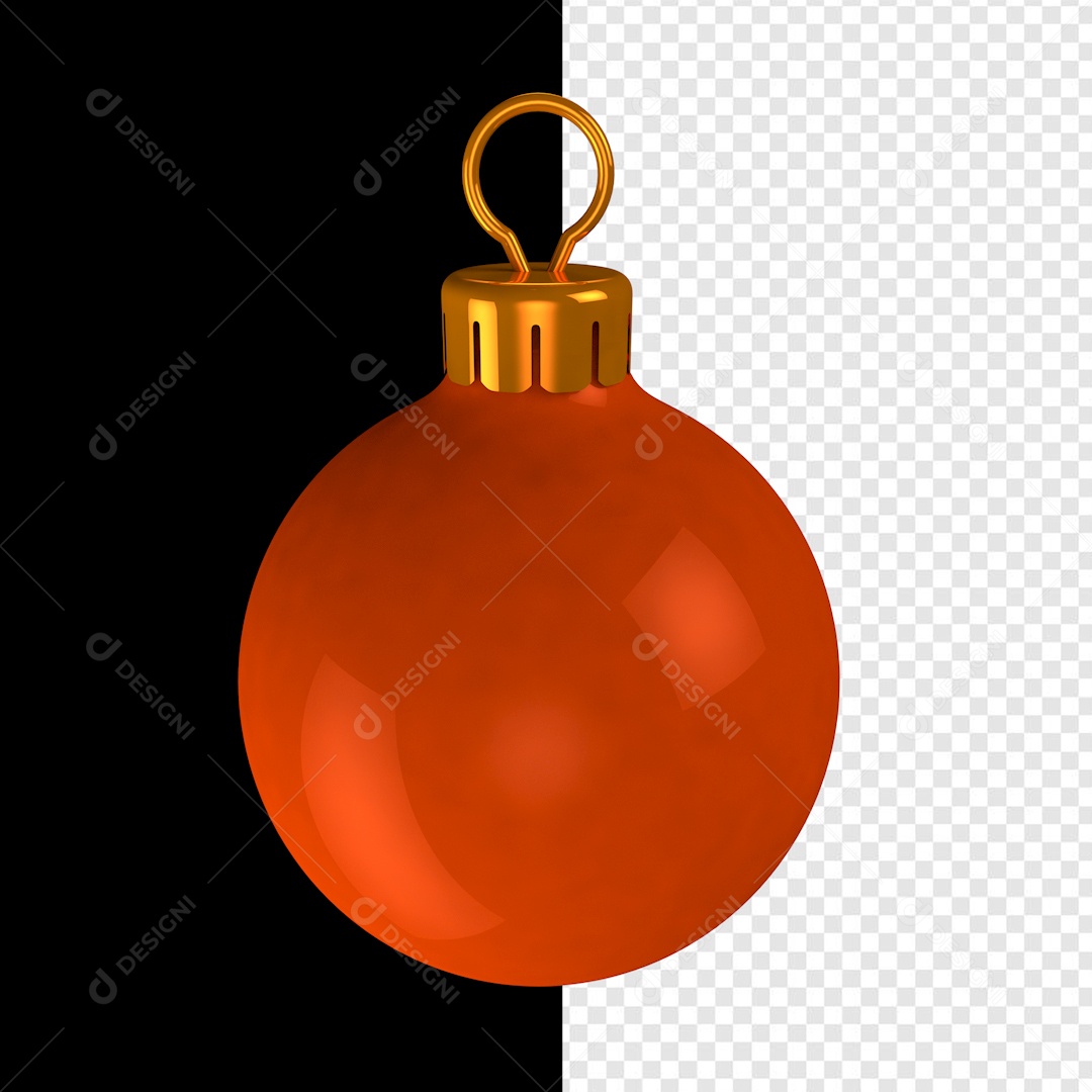 Elemento 3D Bola De Enfeite De Natal Para Composição PSD