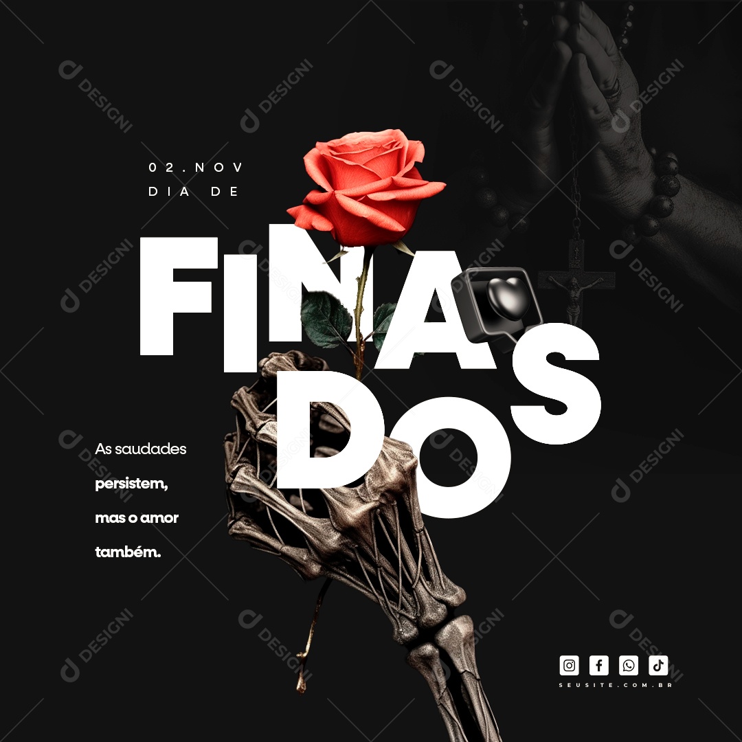 Dia de Finados 02 de Novembro Social Media PSD Editável
