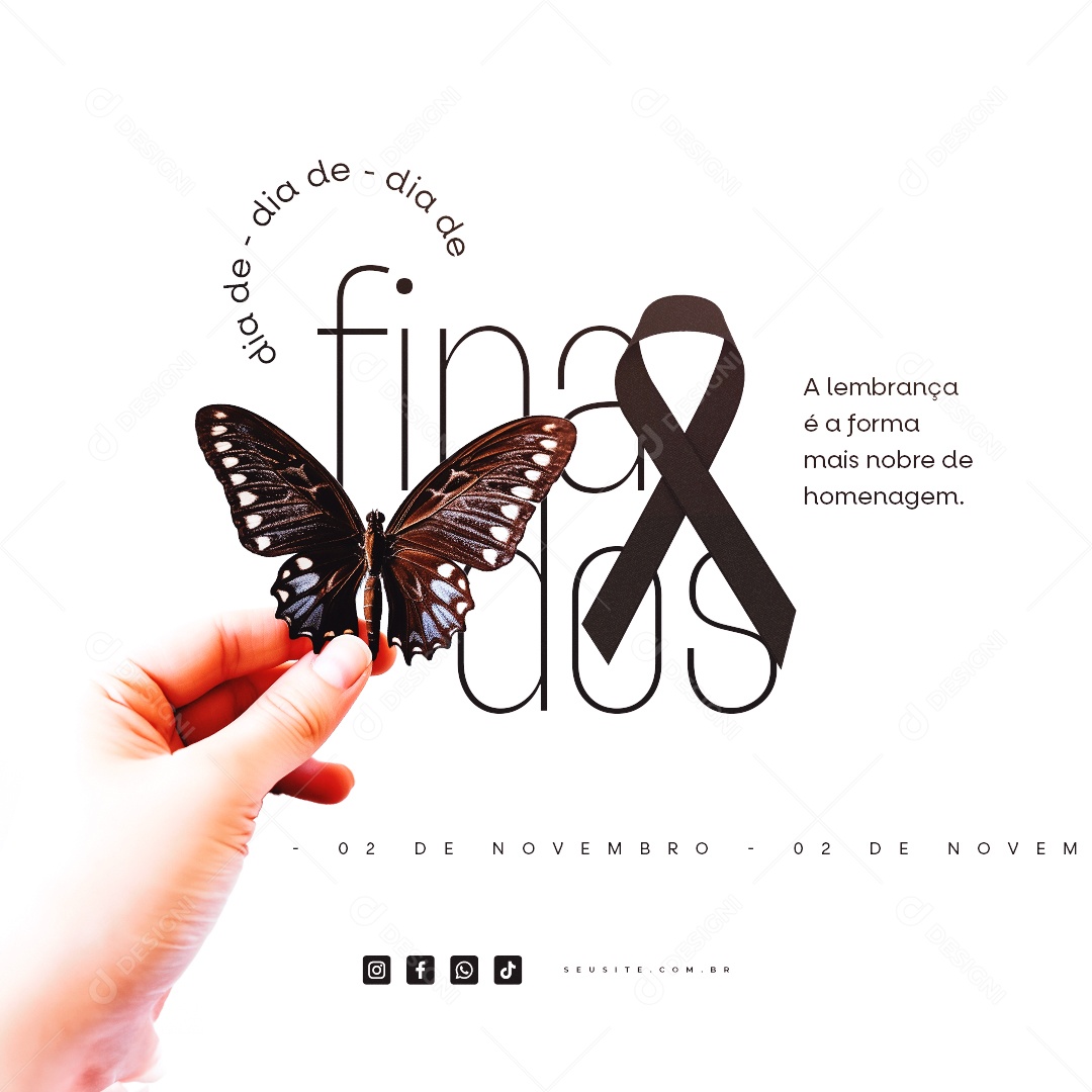 Dia de Finados 02 de Novembro Social Media PSD Editável