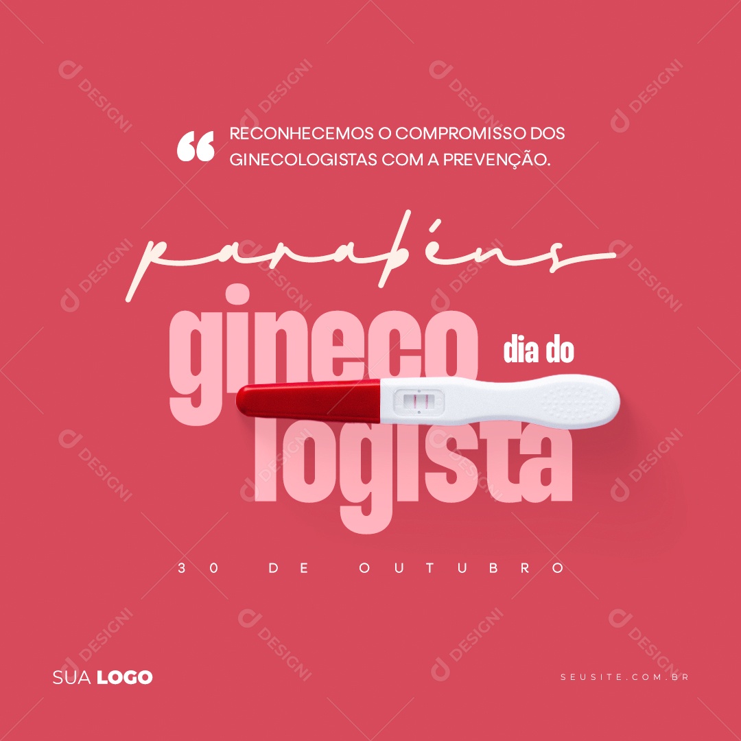 Social Media Dia Do Ginecologista 30 de Outubro PSD Editável