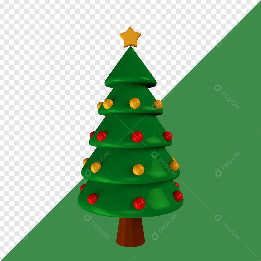 Elemento 3D Àrvore De Natal Para Composição PSD