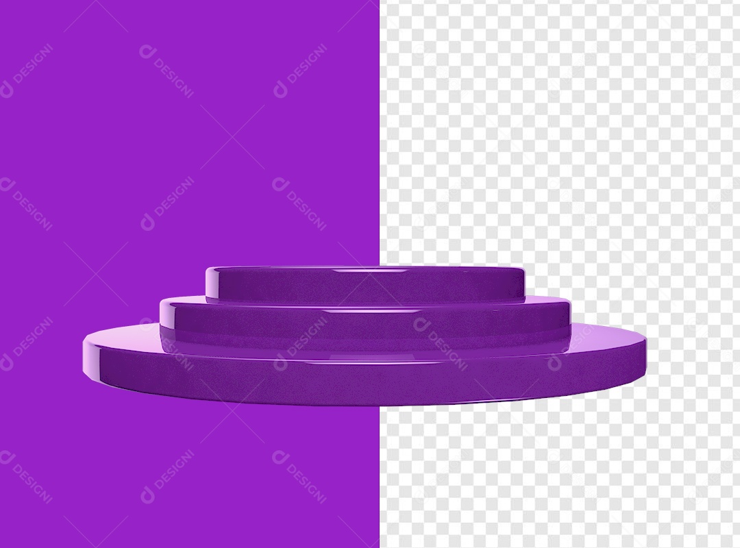Podium Roxo Elemento 3D Para Composição PSD
