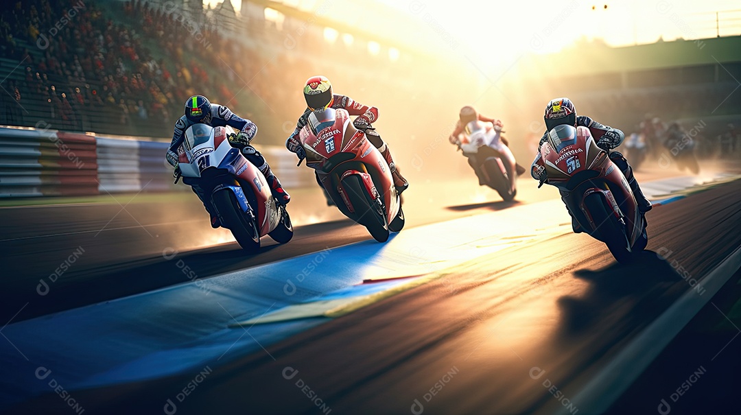 Corrida de moto ilustração