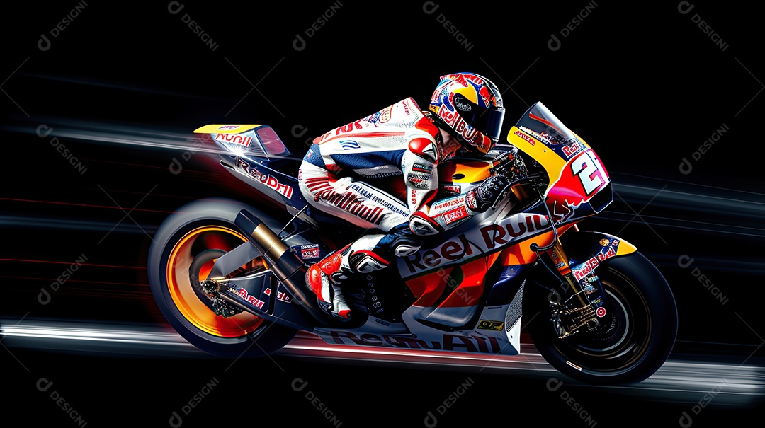 Motoqueiro em corrida