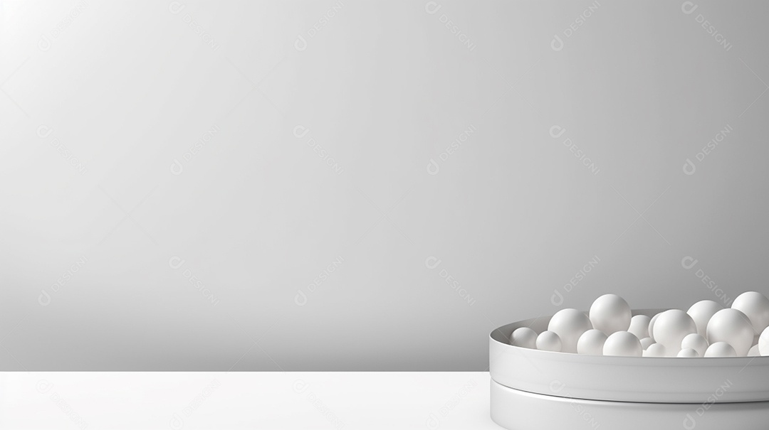 Renderização 3D do fundo do produto em branco para cosméticos creme Fundo prateado moderno do pódio