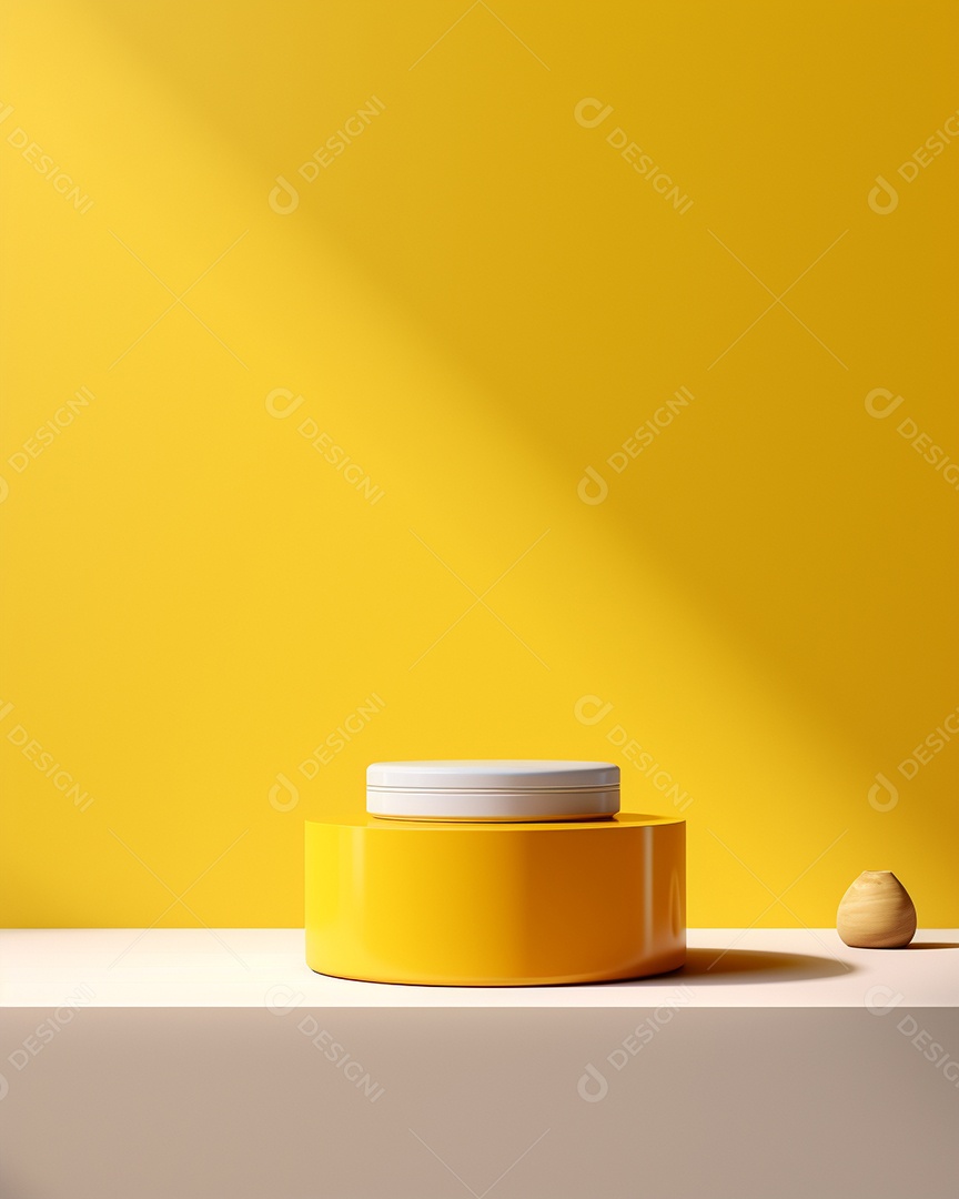 Renderização 3D do fundo preto do produto para cosméticos cremosos Fundo moderno do pódio dourado