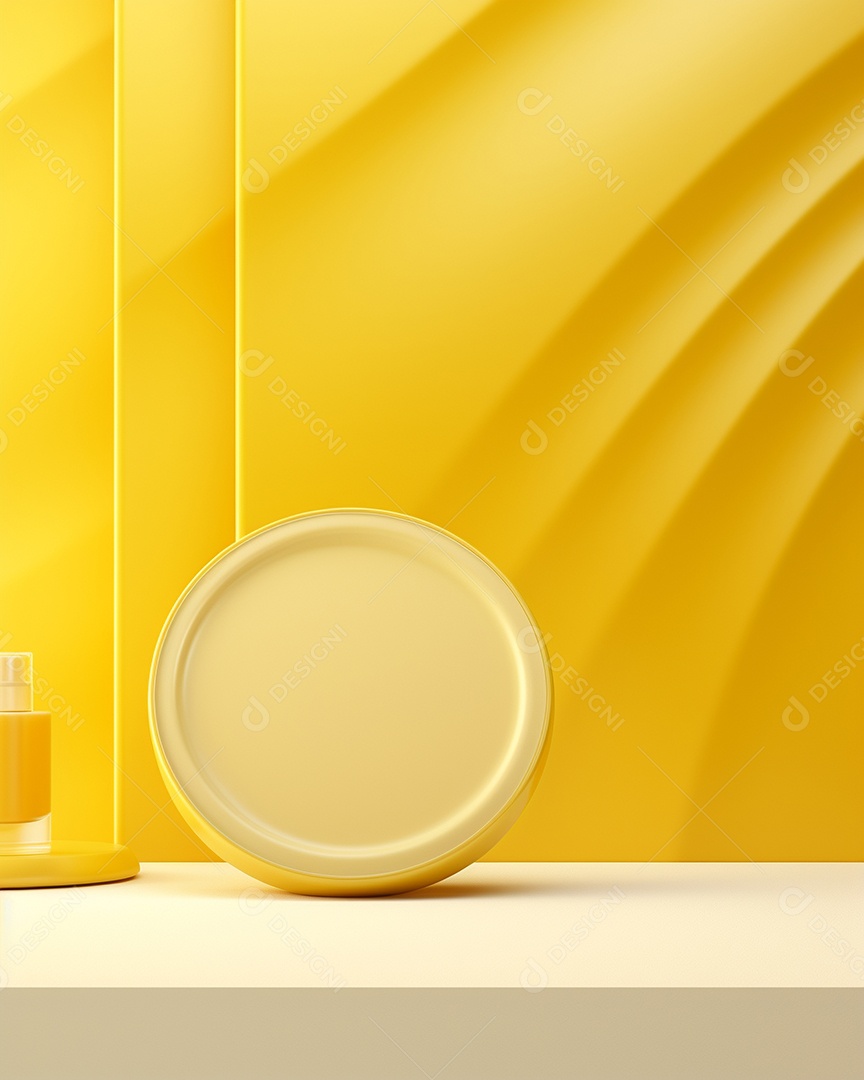 Renderização 3D do fundo preto do produto para cosméticos cremosos Fundo moderno do pódio dourado