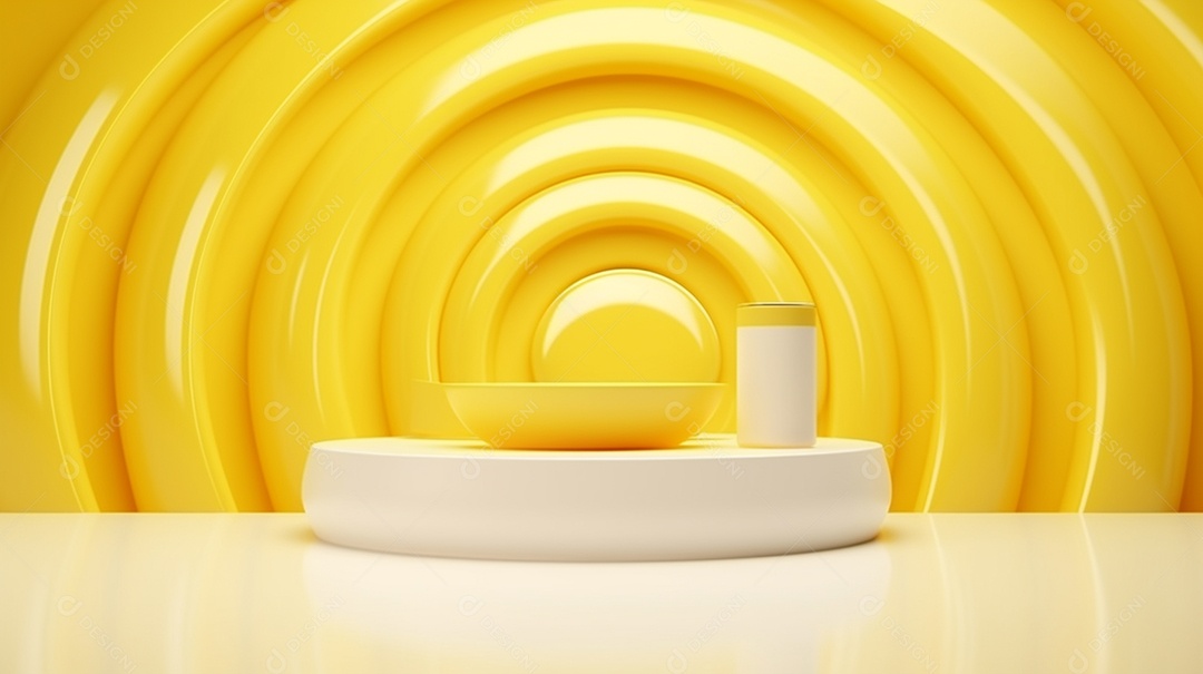 Renderização 3D do fundo preto do produto para cosméticos cremosos Fundo moderno do pódio dourado