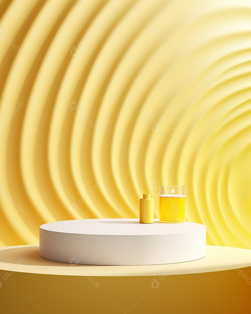 Renderização 3D do fundo preto do produto para cosméticos cremosos Fundo moderno do pódio dourado