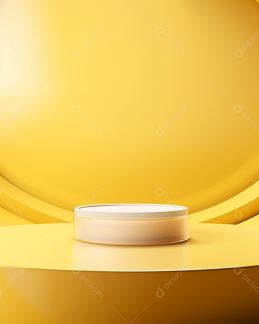 Renderização 3D do fundo preto do produto para cosméticos cremosos Fundo moderno do pódio dourado