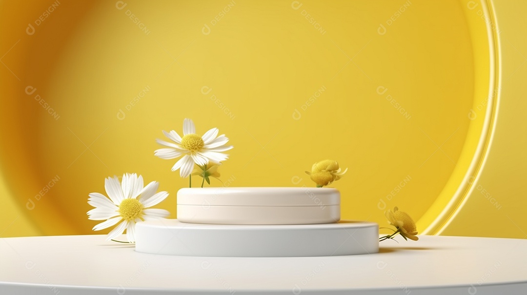 Renderização 3D do fundo preto do produto para cosméticos cremosos Fundo moderno do pódio dourado