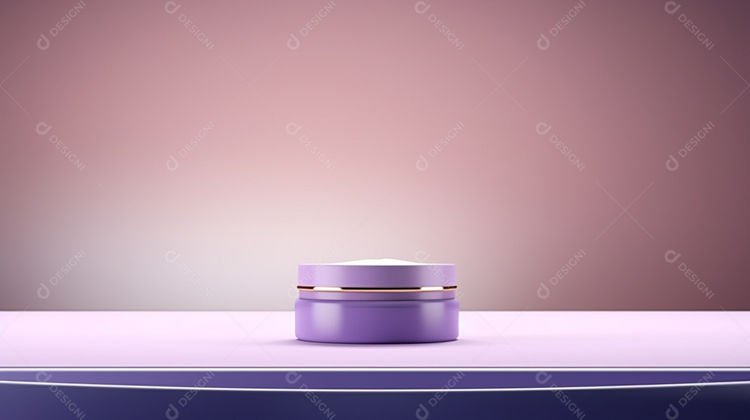 Renderização 3D do fundo preto do produto para cosméticos cremosos Fundo moderno do pódio dourado