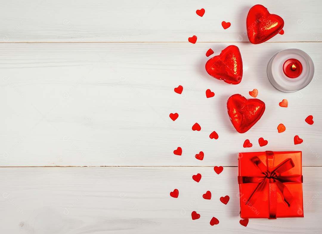 Decoração de maquete em branco do dia dos namorados