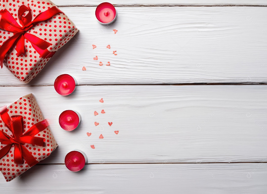 Decoração de maquete em branco do dia dos namorados