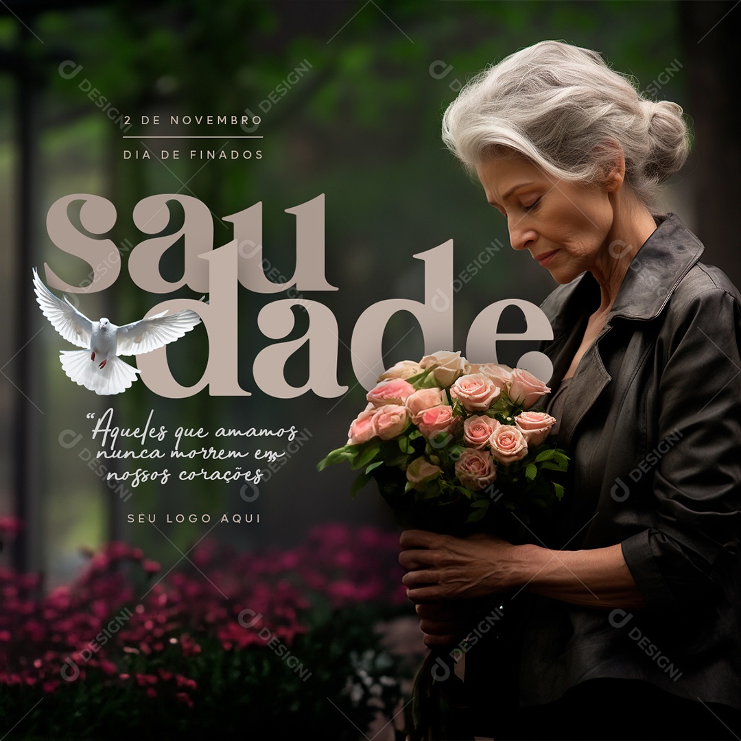 Social Media Saudade Dia De Finados 02 De Novembro PSD Editável