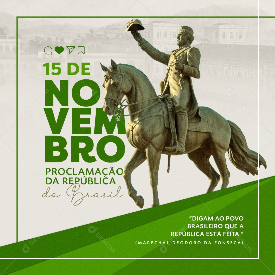 A República Está Feita 15 De Novembro Social Media PSD Editável
