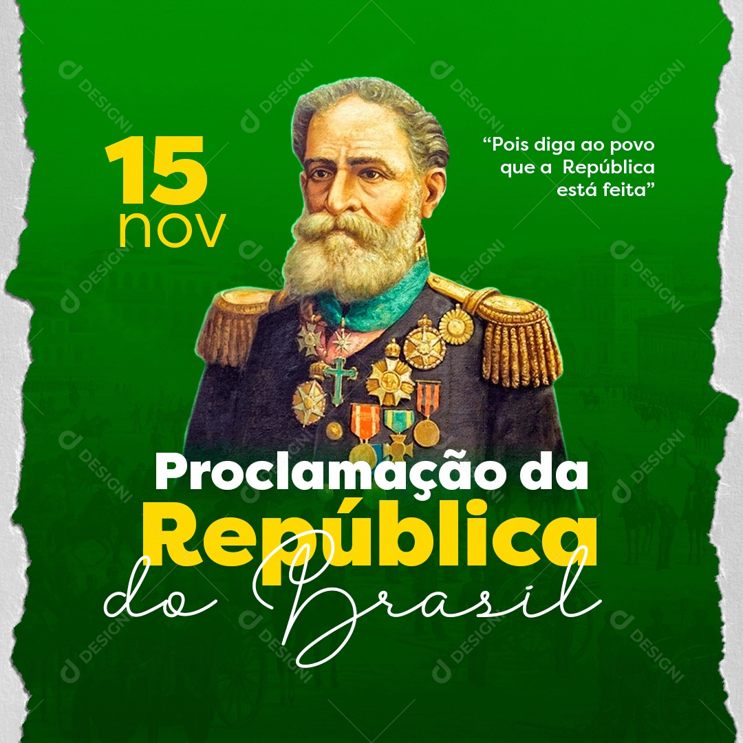 Social Media Proclamação Da República Do Brasil PSD Editável