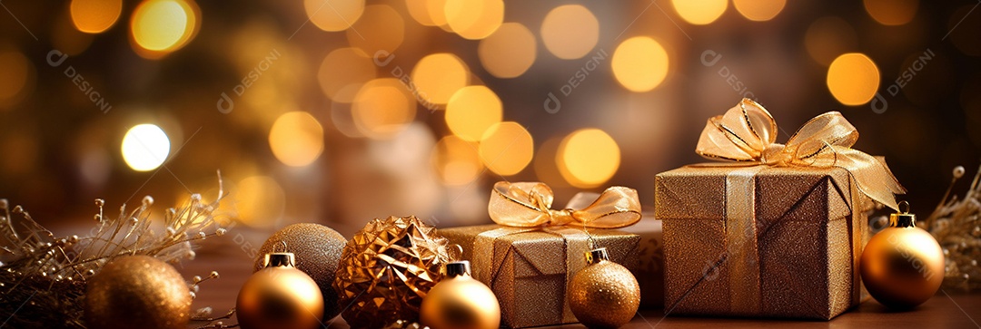 Decoração de Natal, árvore, bola, caixa de presente