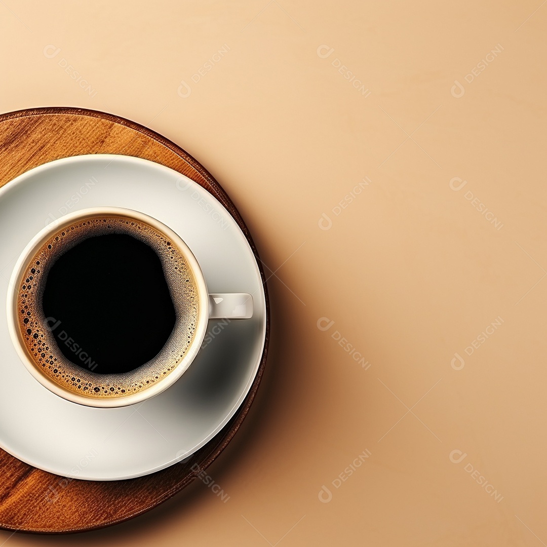 Xícara de café quente, minimalista