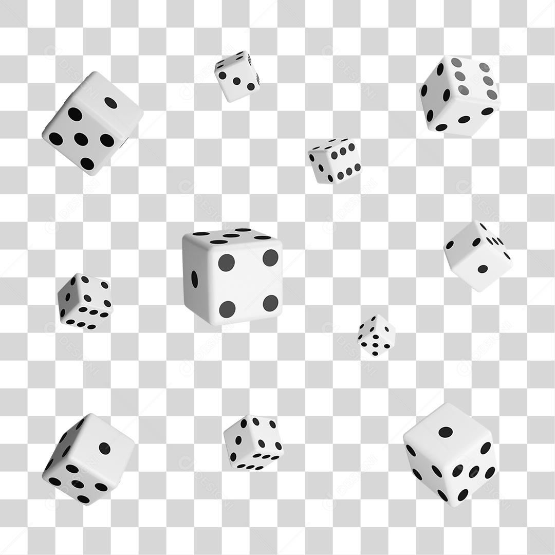 Elemento 3D Dados Jogos PNG Transparente