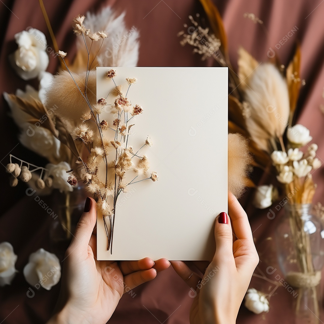 Convite de casamento portátil para mulher