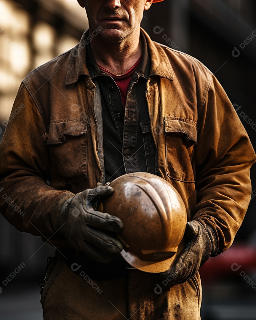 Homem trabalhando como taper no canteiro de obras de uma casa de luxo