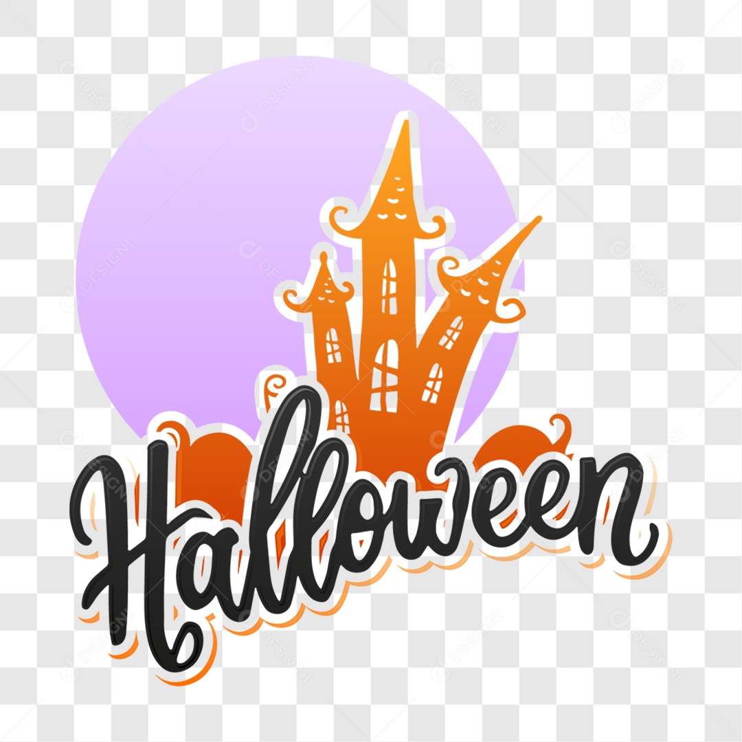 Lettering Halloween Texto Preto EPS + PNG