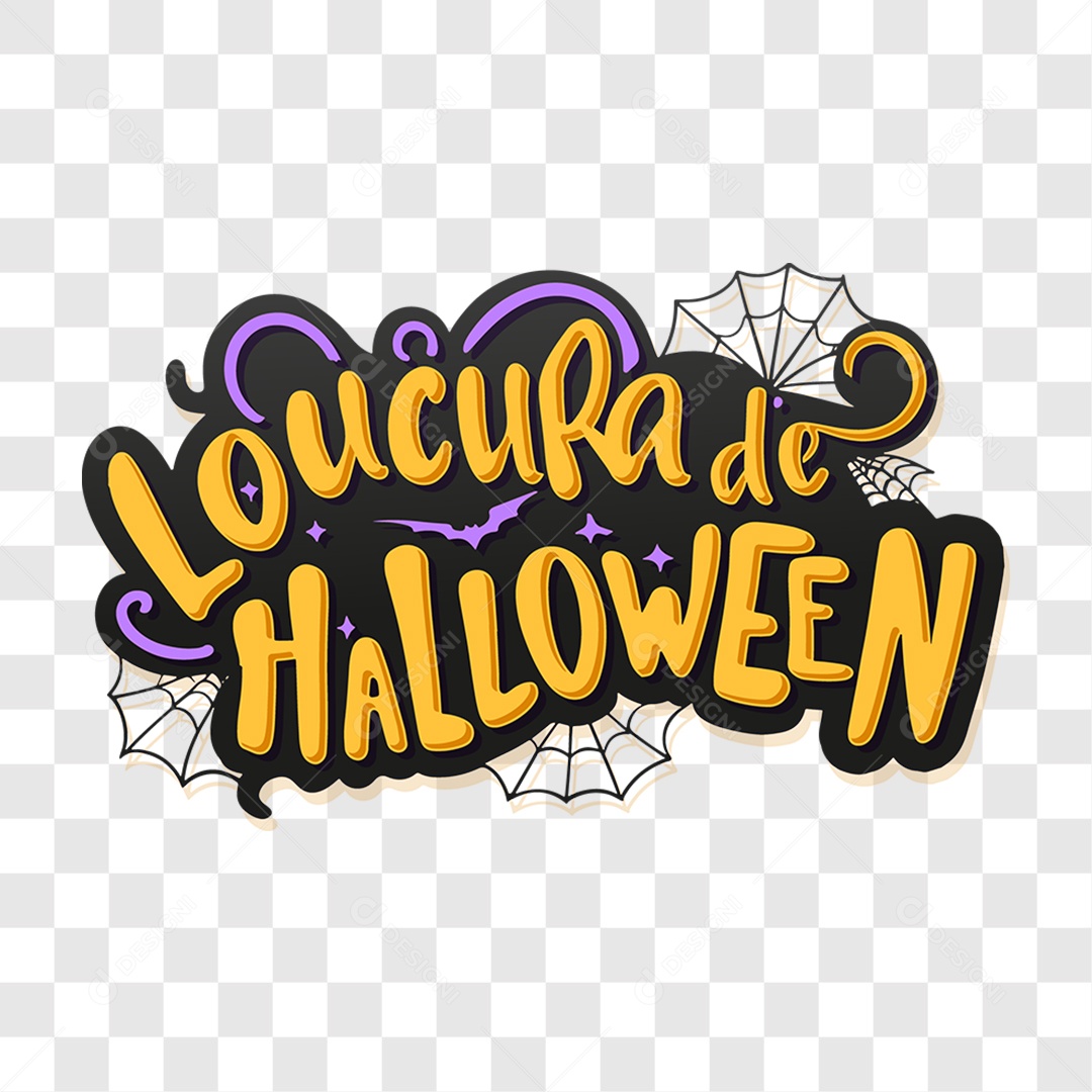 Lettering Loucura de Halloween EPS + PNG