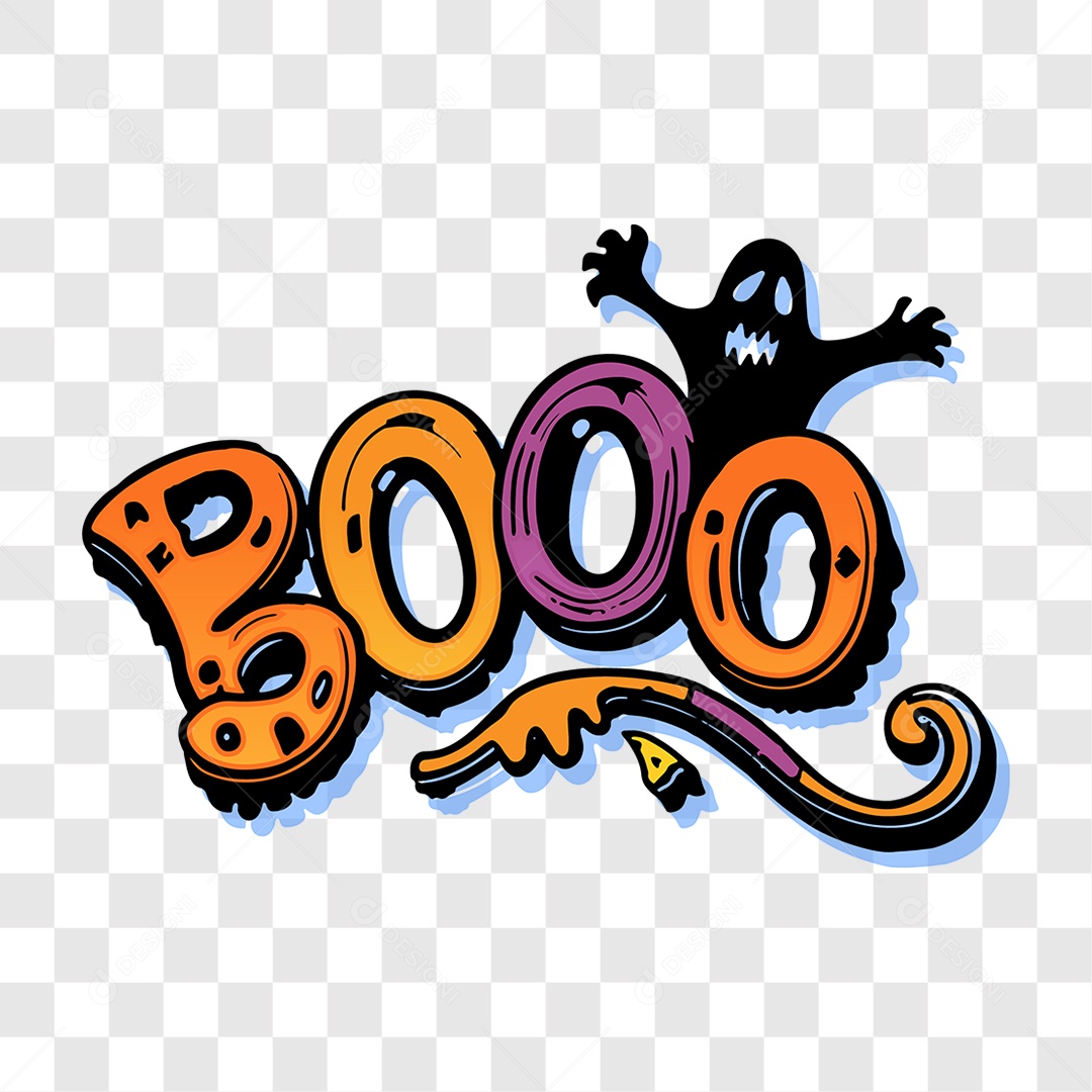 Lettering Halloween Booo EPS + PNG