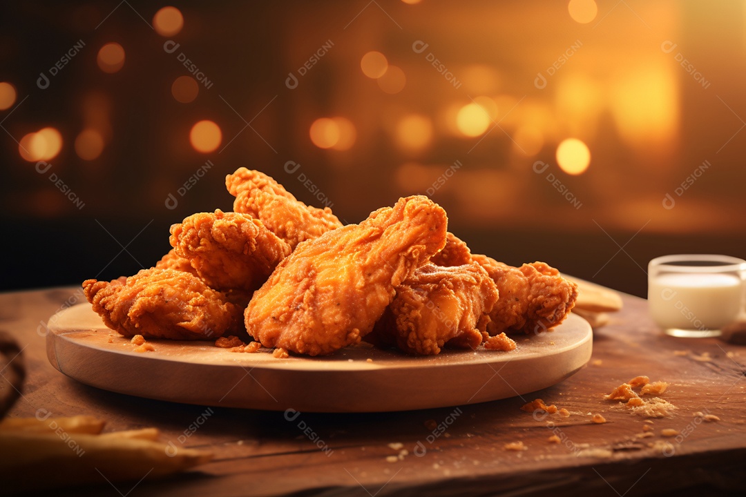 Delicioso frango frito crocante