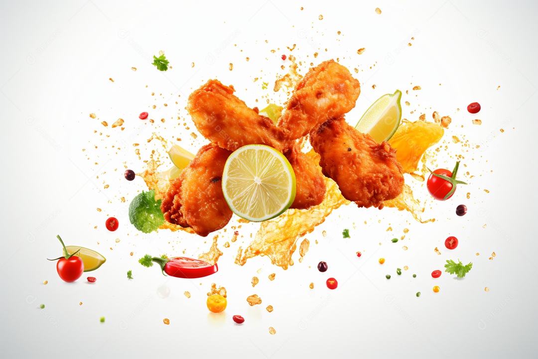 Delicioso frango frito crocante