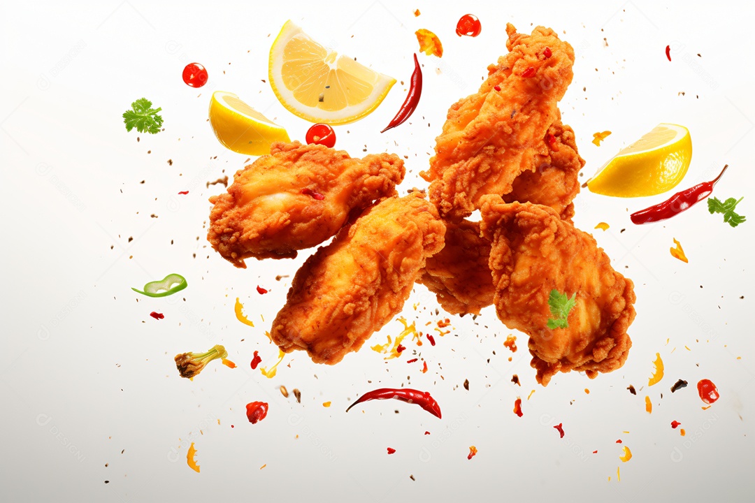 Delicioso frango frito crocante