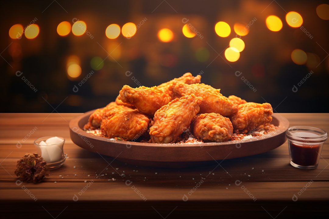 Delicioso frango frito crocante