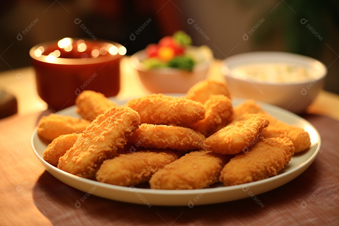 Delicioso frango frito crocante