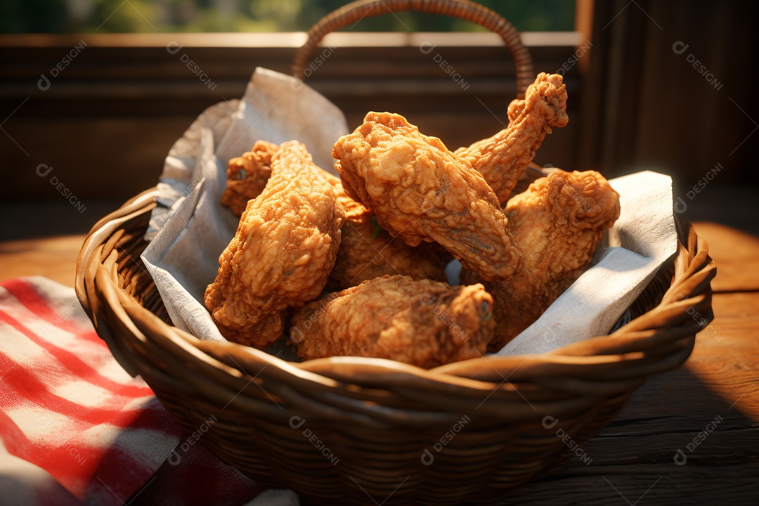 Delicioso frango frito crocante