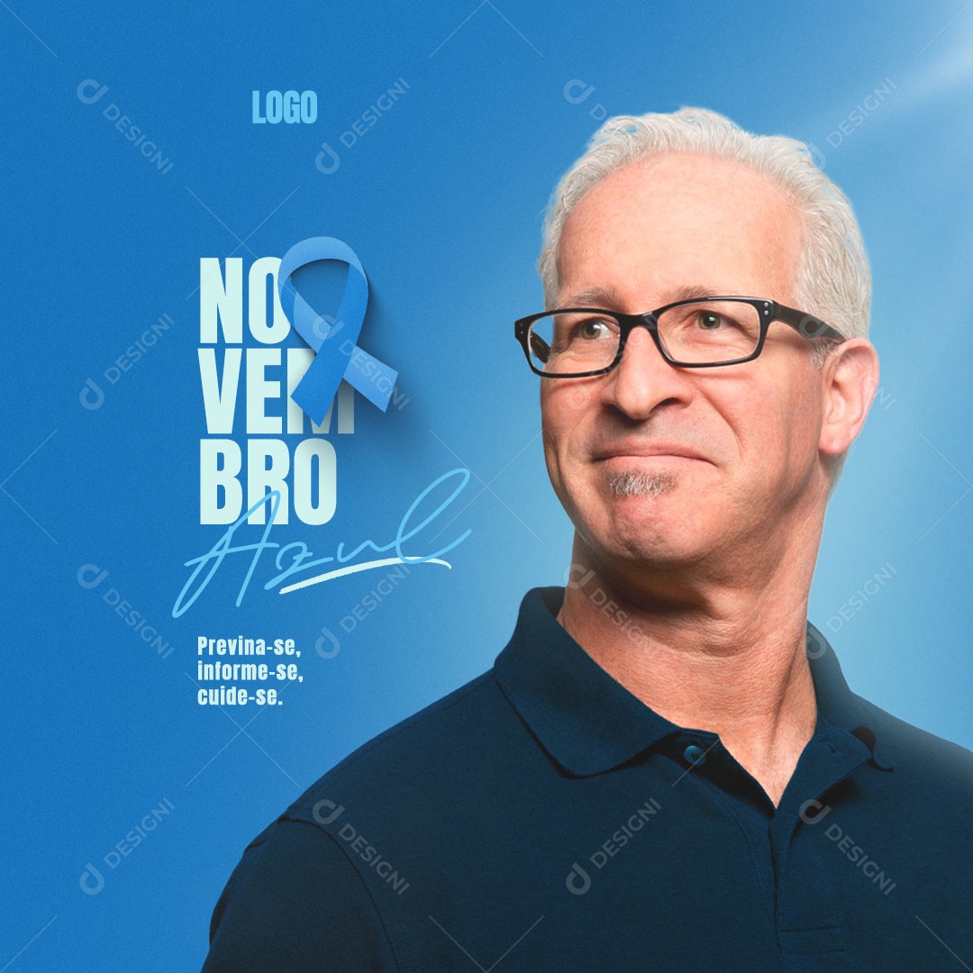 Social Media Cuide Se Novembro Azul PSD Editável