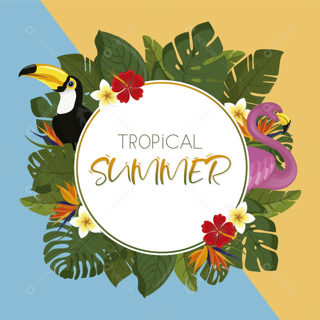 Background de Verão Ilustração Vetor EPS