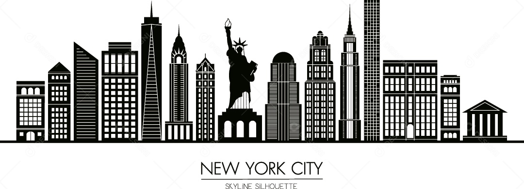 Skyline de Nova York Ilustração Vetor EPS