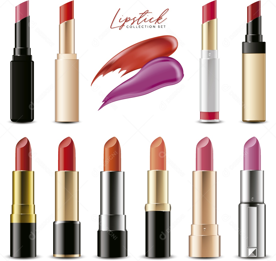 Conjunto de Batons Coloridos lustração Vetor EPS