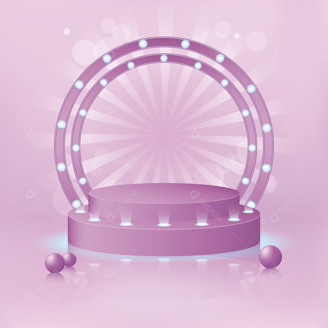 Modelo de Pódio Ilustração Vetor EPS