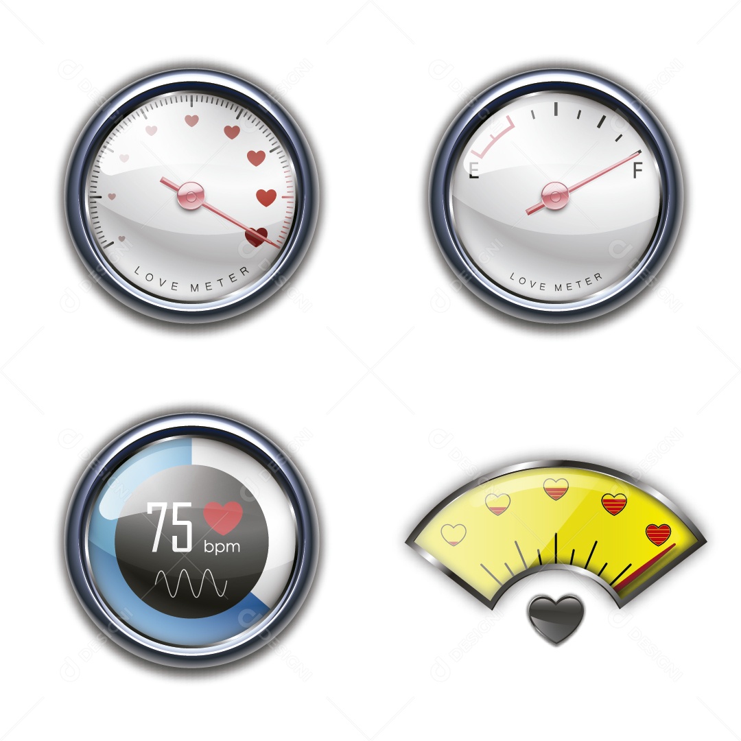 Medidor de Amor Ilustração Vetor EPS