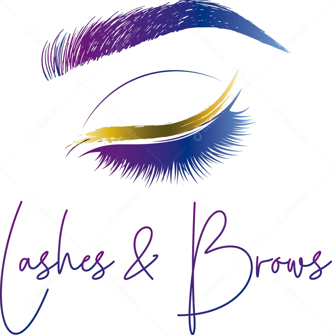 Logotipo Designer de Sobrancelhas Ilustração Vetor EPS